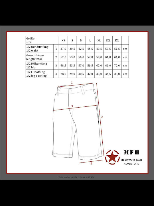 MFH MFH Jagdhose Shorts in Khaki Farbe