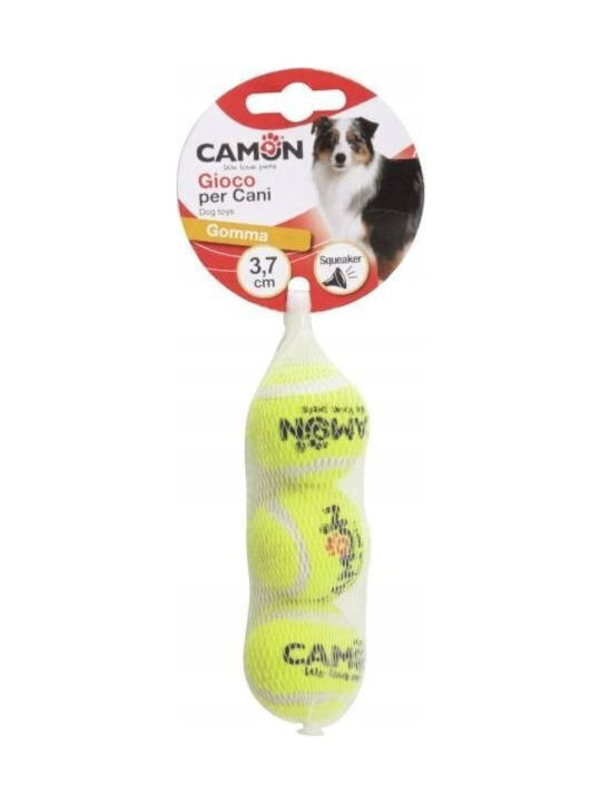 Camon Tennisball Quietschspielzeug 2 Stück 7,5 cm