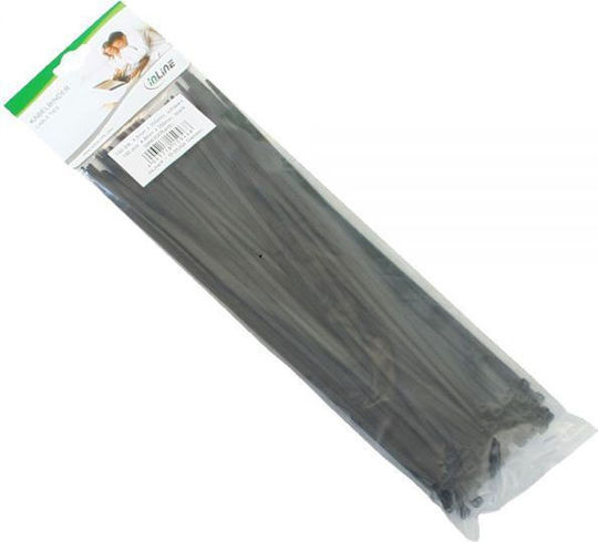 InLine Δεματικά Καλωδίων Πλαστικά 350mmx4.8mm σε Μαύρο χρώμα (100τμχ) (59963Q)
