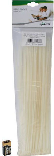 InLine Δεματικά Καλωδίων Πλαστικά 300mmx3.6mm σε Λευκό χρώμα (100τμχ) (59964H)