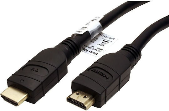 Value Angle Cable HDMI male - HDMI male 20m Black