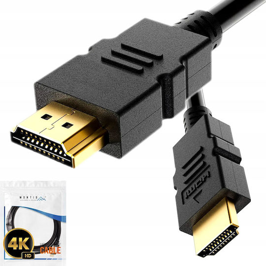 Montis Cable HDMI male - HDMI male 1m Μαύρο