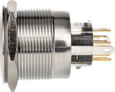 Buton comutator Dimastech Dimastech Vandalism 25mm Silverline Dot RGB