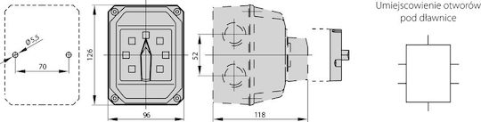 Spamel On-Off switch Rotary Yellow 1pcs