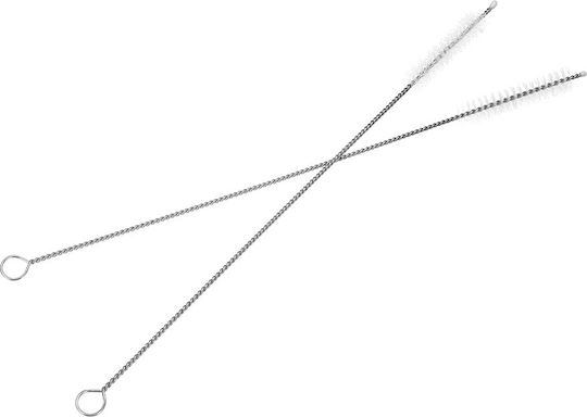 Reusable Metal Payment Set Stainless Steel 2 Cleaning Brushes 8 Pieces Multicolor 215 X 8 Mm