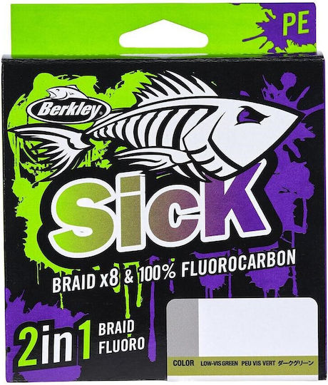 Berkley Sick Braid + Fluoro Two In One Line 0.08mm 6.0kg 150m Fc 0.25mm 4.9kg 50m