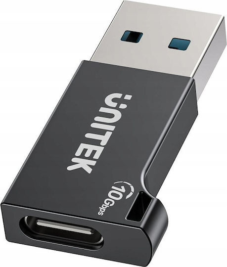 Προσαρμογέας Unitek Usb-a Usb-c 10gbps Μαύρο A1049abk01