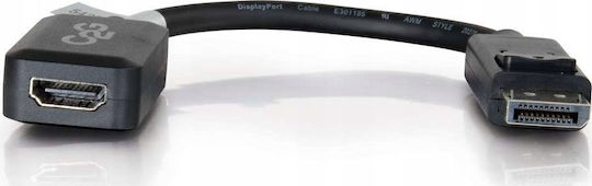 Адаптер Av C2g C2g 20.3 см Displayport към HDMI адаптер DP HDMI адаптер 1080p черен мъжки женски видео адаптер Displayport мъжки HDMI женски екраниран черен