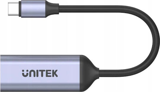 Προσαρμογέας Unitek Usb-c Hdmi 2.1 8k 60hz Γκρι 15cm