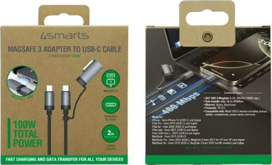 4Smarts USB 2.0 Cable USB-C male - USB-C 100W Black 2m