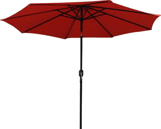 Circular Plastic Red Garden Parasol Φ3m
