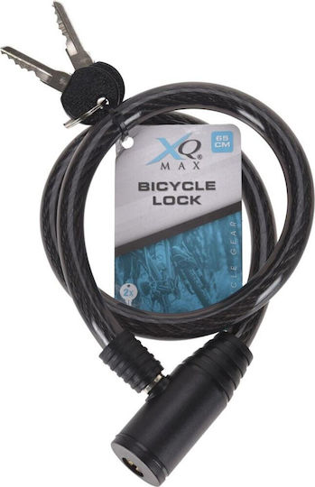 Xqmax Fahrradschloss Spiralschlüssel 0,8x65cm Schwarz