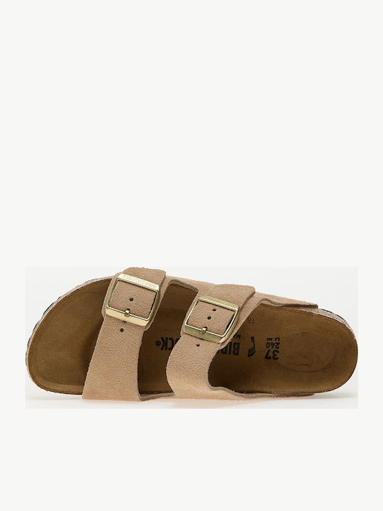 Arizona Women's Flat Sandals in Beige Color Narrow Fit