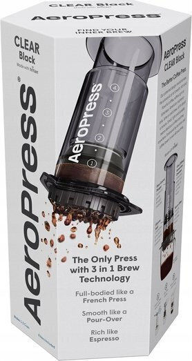 Aeropress Clear Manual Filter Coffee Maker Plastic Black 250ml