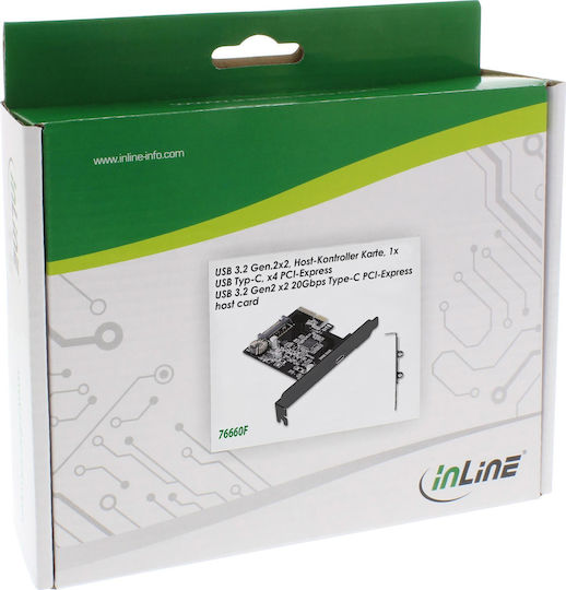 InLine Κάρτα PCIe σε θύρα USB 3.2 / Type-C
