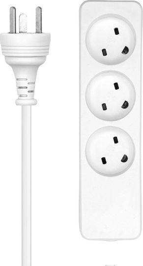 ProXtend Steckdosenleiste 3 Positionen mit Kabel 1m