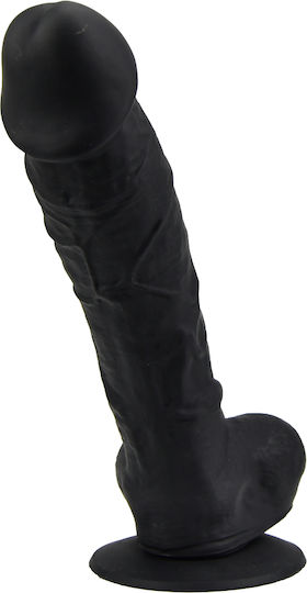 Loving Joy Ρεαλιστικό Dildo με Όρχεις Μαύρο 23cm