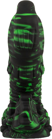 Beasty Cocks Lizard Peak Dildo Glass Dildo With Suction Cup Black 22cm