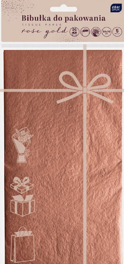 Interdruk Wrapping Paper 50x70cm 5 Sheets Rose Gold 13470592 5902277345608
