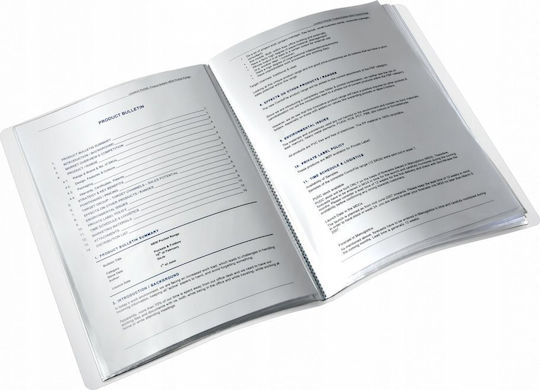 Leitz Ντοσιέ Σουπλ с 40 пластмасови калъфи Прозрачности за Хартия A4 Бял 1бр