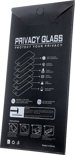 Privacy Tempered Glass Μαύρο (Realme C63)