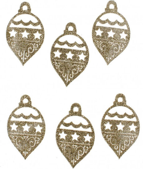 Craft with Fun Crăciun Autocolante cu Design Globuri 6buc