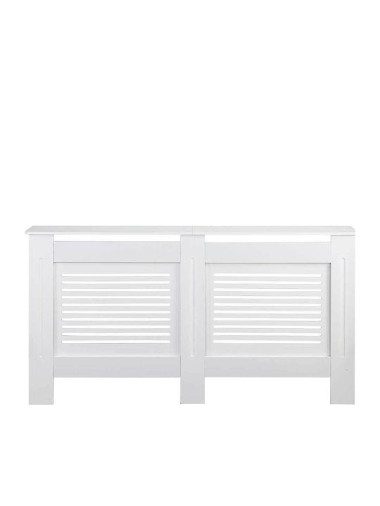 Bakaji Husă Pentru Radiator Din MDF Alb 152x19x82cm