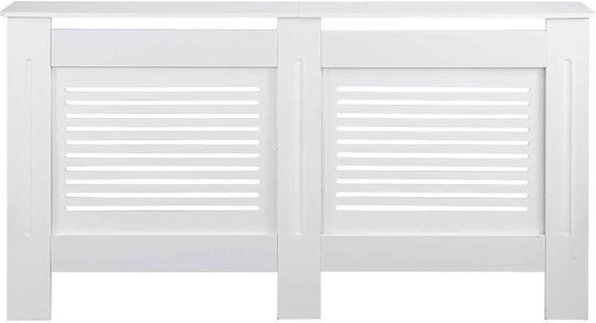 Bakaji Κάλυμμα Καλοριφέρ από MDF Λευκό 152x19x82cm