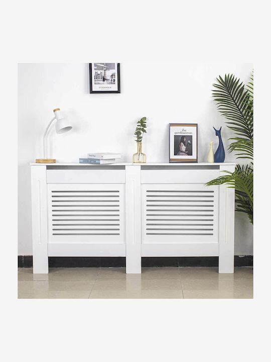 Bakaji Husă Pentru Radiator Din MDF Alb 152x19x82cm