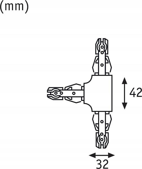 Urail T Connector Track System 230v White Ral9003 Plastic Paulmann
