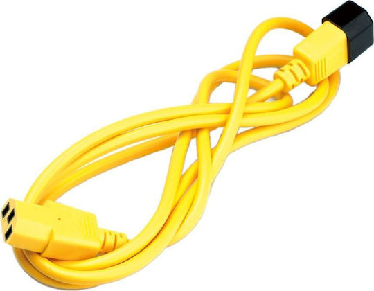 Value IEC C14 / IEC C13 - IEC C14 / IEC C13 / IEC 320 Кабел 3м Жълт