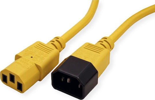 Value IEC C14 / IEC C13 - IEC C14 / IEC C13 / IEC 320 Кабел 3м Жълт