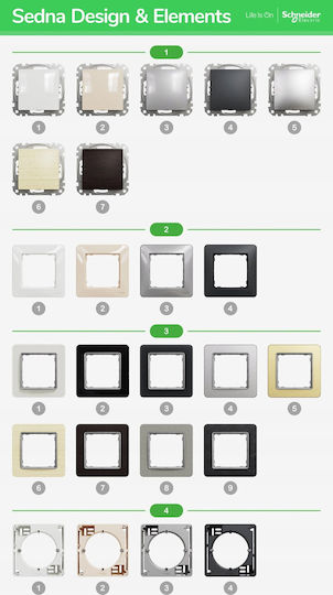 Schneider Electric Sedna Design Двойна Мортис Πρίζα Ρεύματος Бежов 1бр