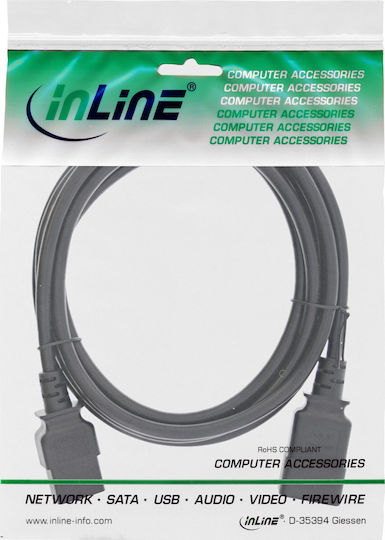InLine IEC C19 / IEC C20 - IEC C19 / IEC C20 Cable 7.5m Μαύρο