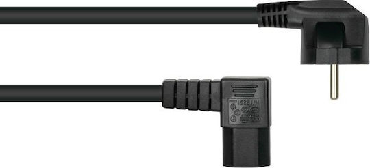 Alcasa IEC C15 - IEC C15 Cable 0.5m Black