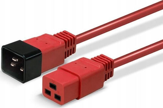 Lindy IEC C20 / IEC C19 - IEC C20 / IEC C19 Cable 3m Red