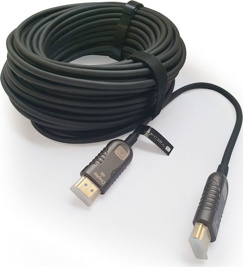 Techly HDMI 2.0 Premium High Speed 4K 60Hz HDR Cable HDMI male - HDMI male 20m Μαύρο