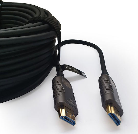 Techly HDMI 2.0 Premium High Speed 4K 60Hz HDR Cable HDMI male - HDMI male 20m Μαύρο