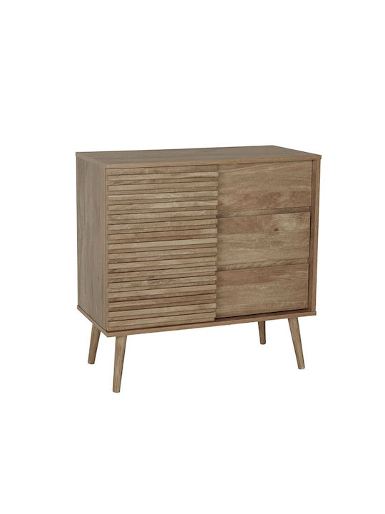 Sideboard Kiros Wooden Φυσικό 80x39x80cm