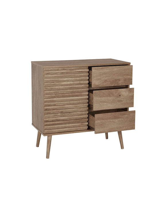 Sideboard Kiros Wooden Φυσικό 80x39x80cm