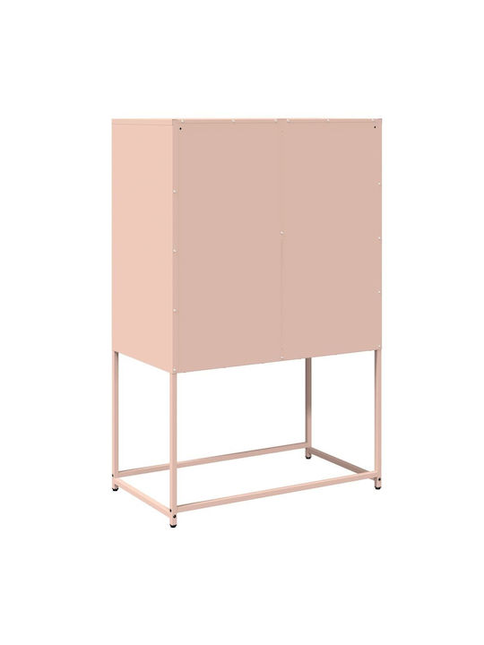 Μπουφές από Μέταλλο Ροζ 68x39x107cm