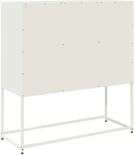 Sideboard Cabinet made of Metal Olive Green 100.5x39x107cm