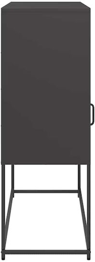 Μπουφές από Μέταλλο Μαύρο 100.5x39x107cm