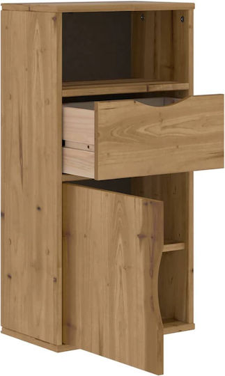 Sideboard made of Solid Wood with Drawers Coffee 40x24x79cm