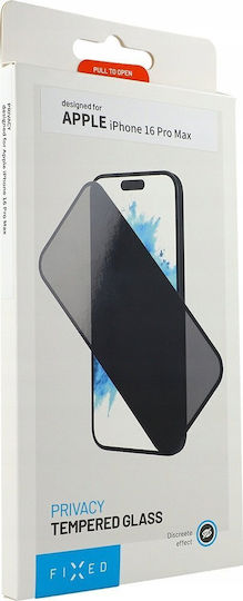 Fixed Поверителност Закалено стъкло за цялото лице Черен (iPhone 17 Pro Max / iPhone 16 Pro Max)