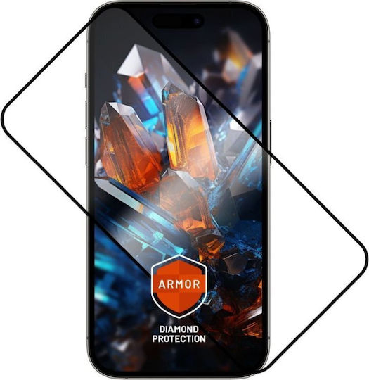 Fixed Displayschutzfolie Schwarz (iPhone 17 / 17 Pro / 16 Pro)