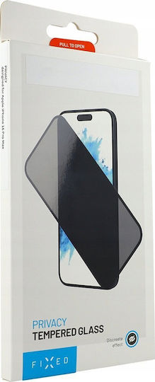 Fixed Privacy Full Face Tempered Glass Μαύρο (iPhone 15 Plus / 16 Plus)