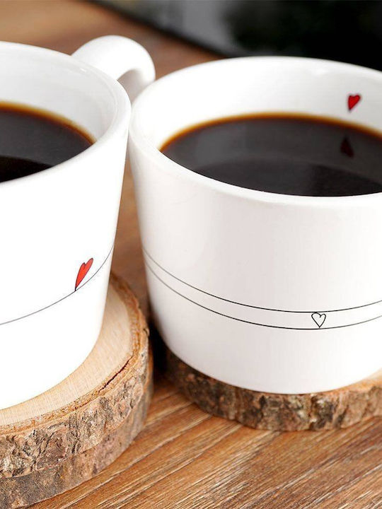 Orion Set of Cups Coffee Ceramic White 200ml 2pcs