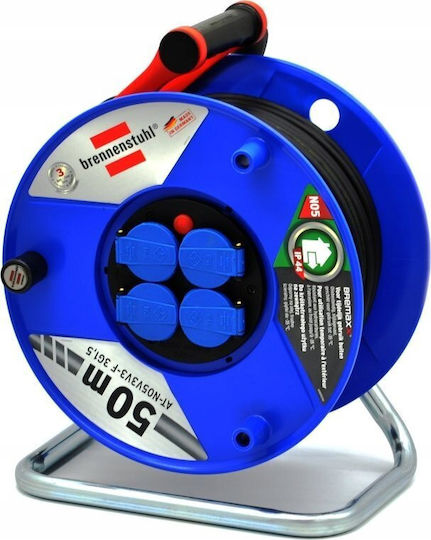 Brennenstuhl Garant mit Kabel 50m Durchmesser 3 x 1.5mm² Wasserdicht Blau