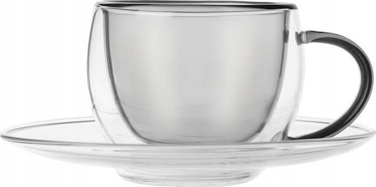 Orion Set Căni Maro Din porțelan Transparente 90ml 2buc